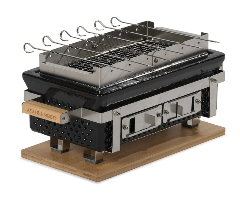 Ash & Ember 16" Tabletop Hibachi & Skewer Set