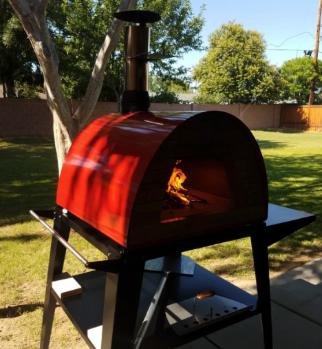 Authentic Pizza Ovens MAXIMUS MOBILE PIZZA OVEN RED image — photo 3