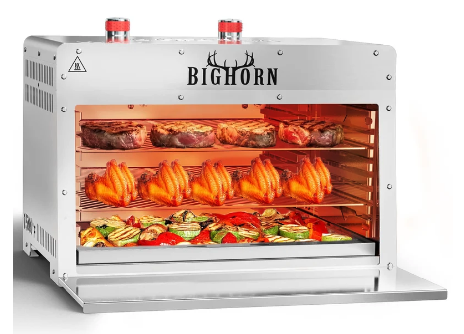 Bighorn Outdoors 1500℉ Portable Infrared Steak Grill Stainless Steel 9", 16", & 21"