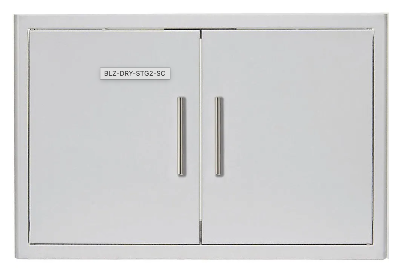 Blaze Stainless Steel Enclosed Dry Storage Cabinet with Shelf