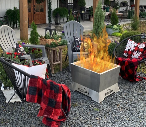 Blue Sky Stainless Steel Square Peak Smokeless Fire Pit image — photo 3