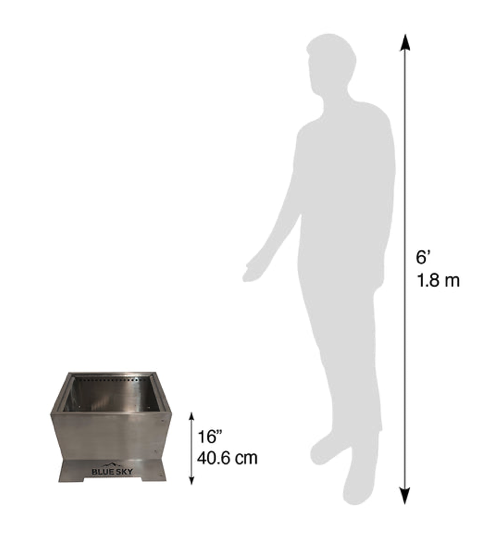 Blue Sky Stainless Steel Square Peak Smokeless Fire Pit image — photo 4