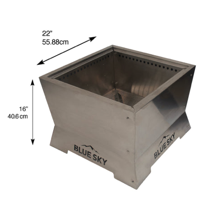 Blue Sky Stainless Steel Square Peak Smokeless Fire Pit image — photo 5