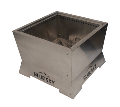 Blue Sky Stainless Steel Square Peak Smokeless Fire Pit