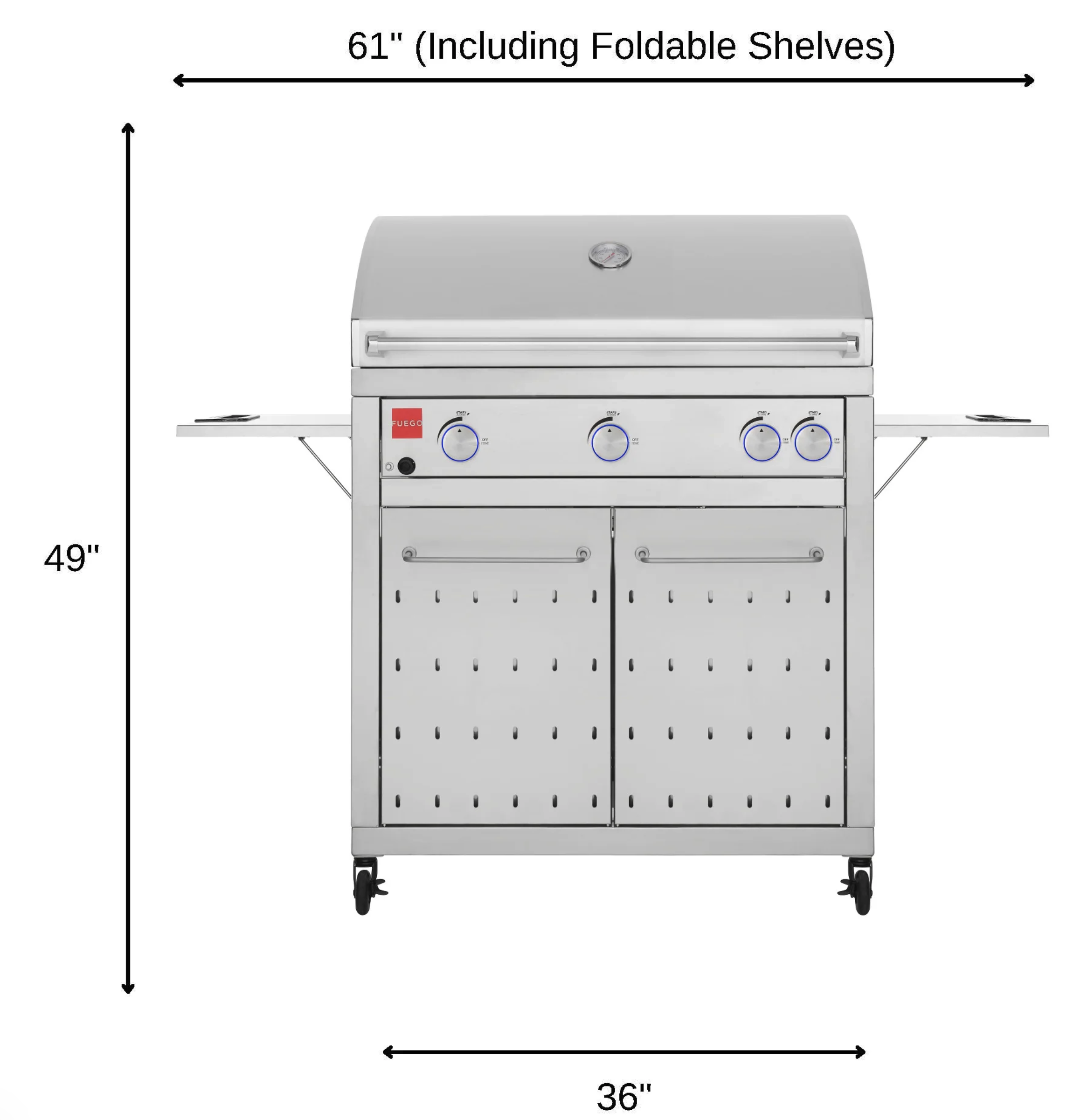 Fuego F36S - Pro 36" Freestanding 304SS Gas Grill image — photo 3