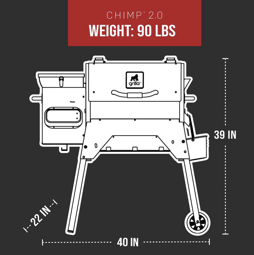 Grilla Chimp™ 2.0 Tailgater Wood Pellet Grill image — photo 2