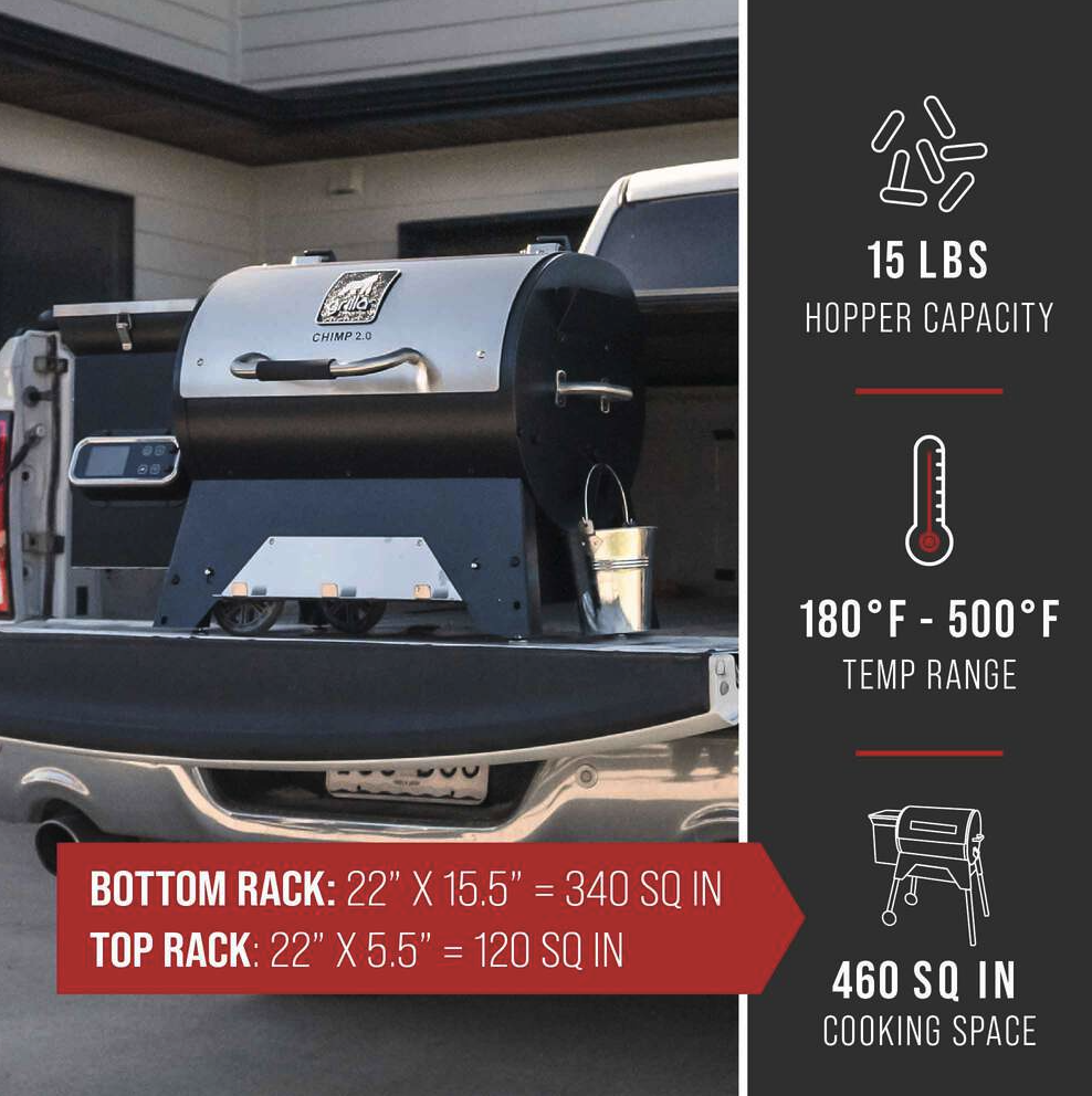 Grilla Chimp™ 2.0 Tailgater Wood Pellet Grill image — photo 3