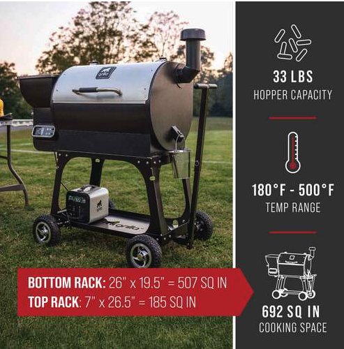 Grilla Silverbac® 2.0 Wood Pellet Grill with All-Terrain Cart image — photo 5