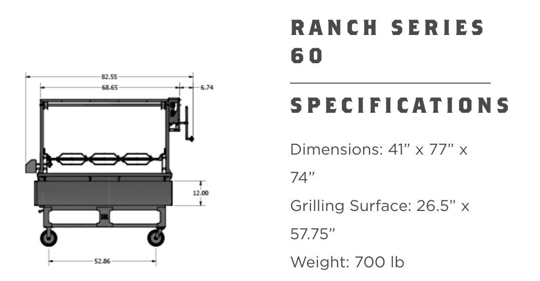 Hooray Grill Company Ranch 60" Santa Maria Grill image — photo 2