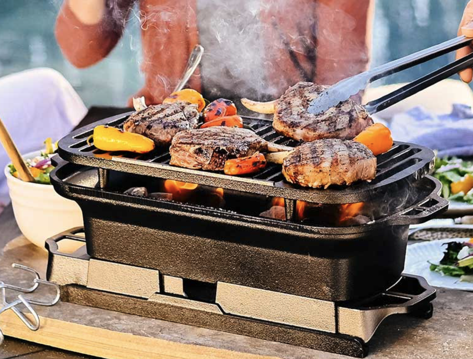 Lodge Cast Iron Sportsman's Pro Cast Iron Grill image — photo 3