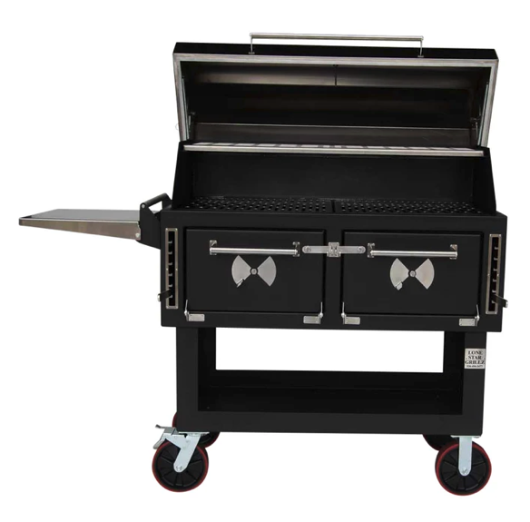 Lone Star Grillz 24" x 48" Adjustable Charcoal Grill & Smoker image — photo 2