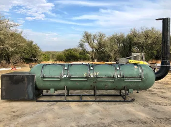 Moberg 1000 Gallon Offset Smoker on skids