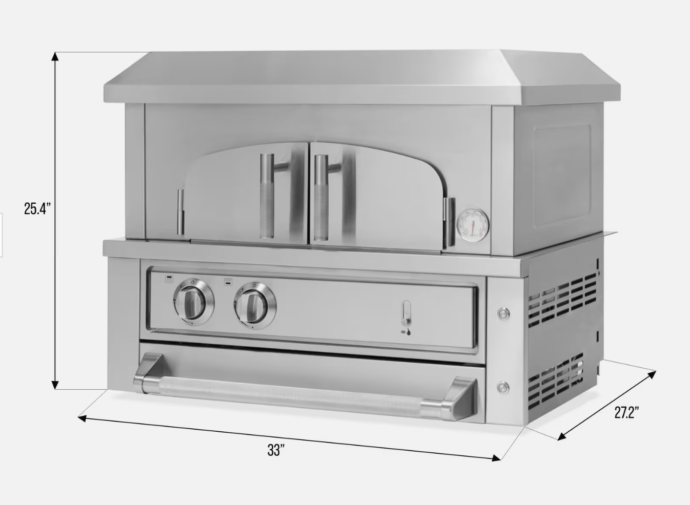 NewAge Outdoor Kitchen Platinum 33 in. Built-In Pizza Oven image — photo 4