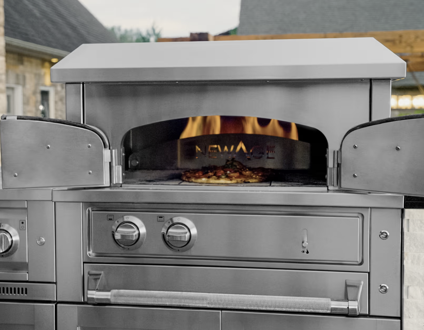 NewAge Outdoor Kitchen Platinum 33 in. Built-In Pizza Oven image — photo 5