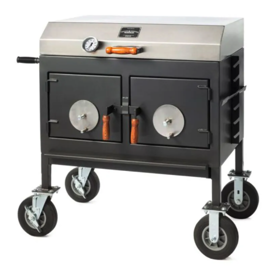 Pitts & Spitts Adjustable Flattop Charcoal Grill