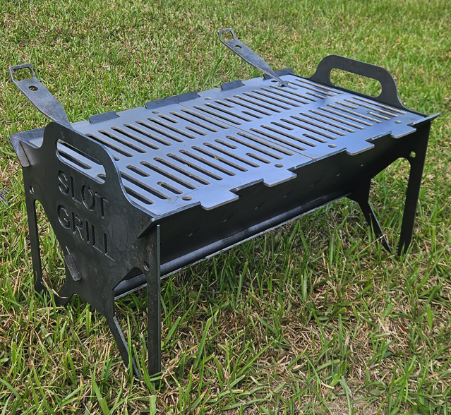 Slot Grill Compact Carbon Steel Tailgate BBQ