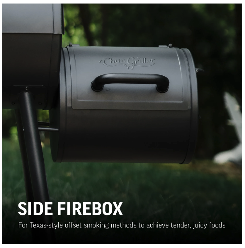 CHAR-GRILLER SMOKIN' PRO™ BARREL GRILL AND OFFSET SMOKER image — photo 3
