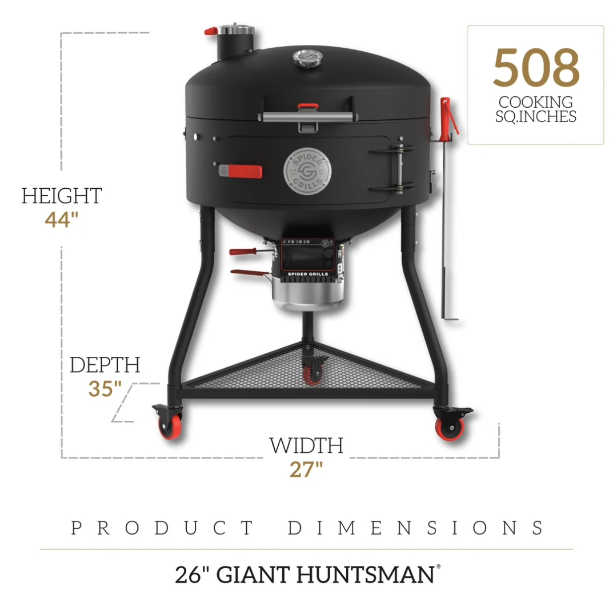 Spider Grills The Giant Hunstman Charcoal Kettle Grill image — photo 2