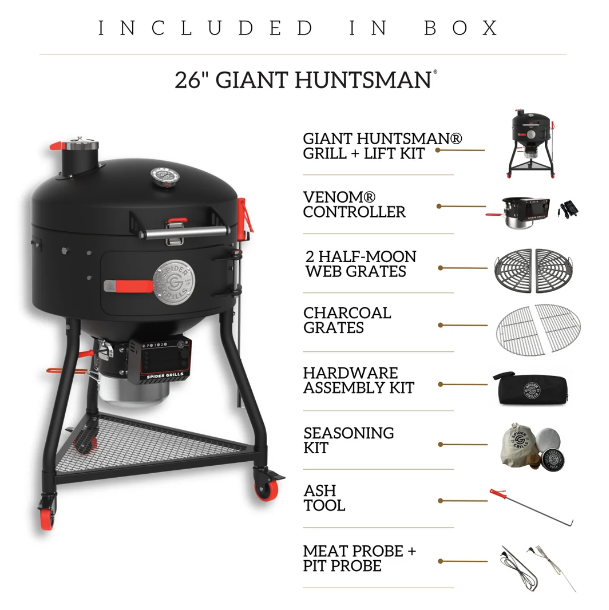 Spider Grills The Giant Hunstman Charcoal Kettle Grill image — photo 3