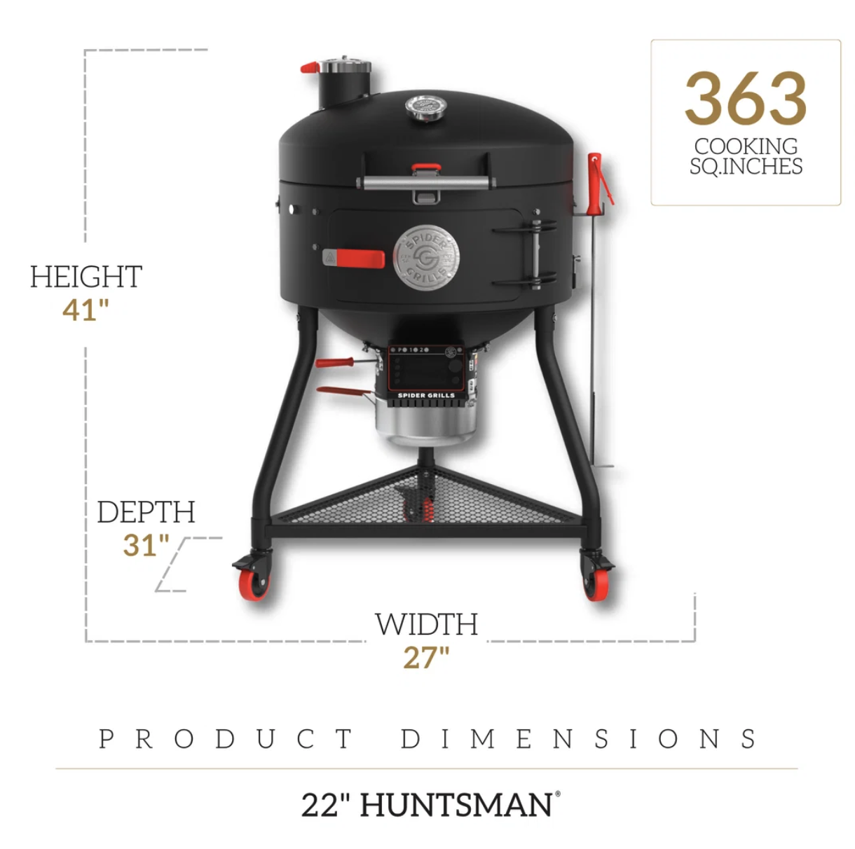 Spider Grills The Huntsman Charcoal Kettle Grill image — photo 2