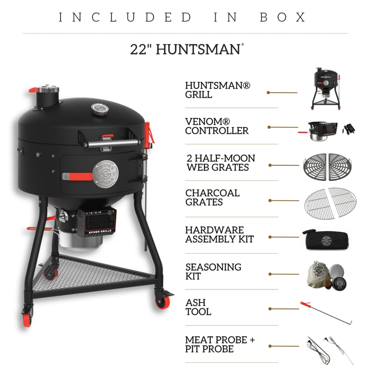 Spider Grills The Huntsman Charcoal Kettle Grill image — photo 3
