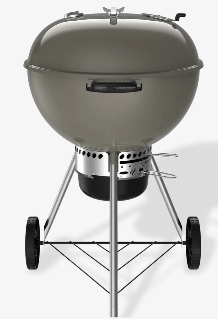 Weber Master-Touch 22" Charcoal Grill, in smoke gray, front view